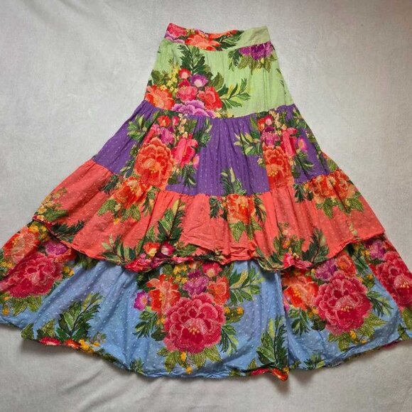 FARM Rio Dresses & Skirts - S Farm Rio x Anthropologie tiered floral maxi skirt